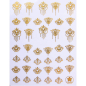 Preview: Nail Art Sticker Selbstklebend Gold